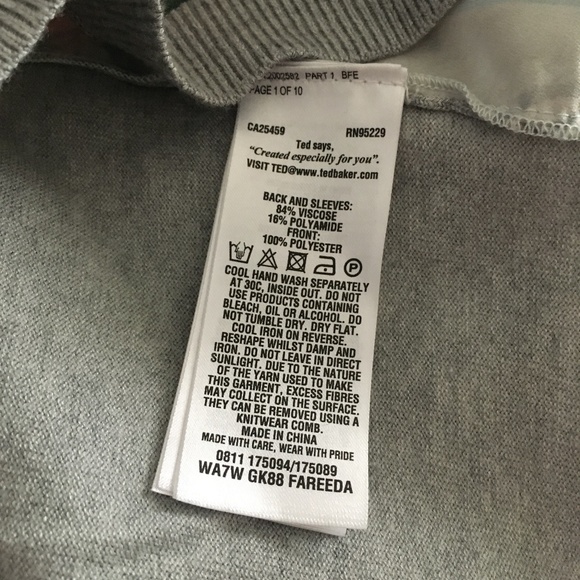 TED BAKER Fareeda Woven Patchwork Sweater Size 3 - Picture 7 of 7